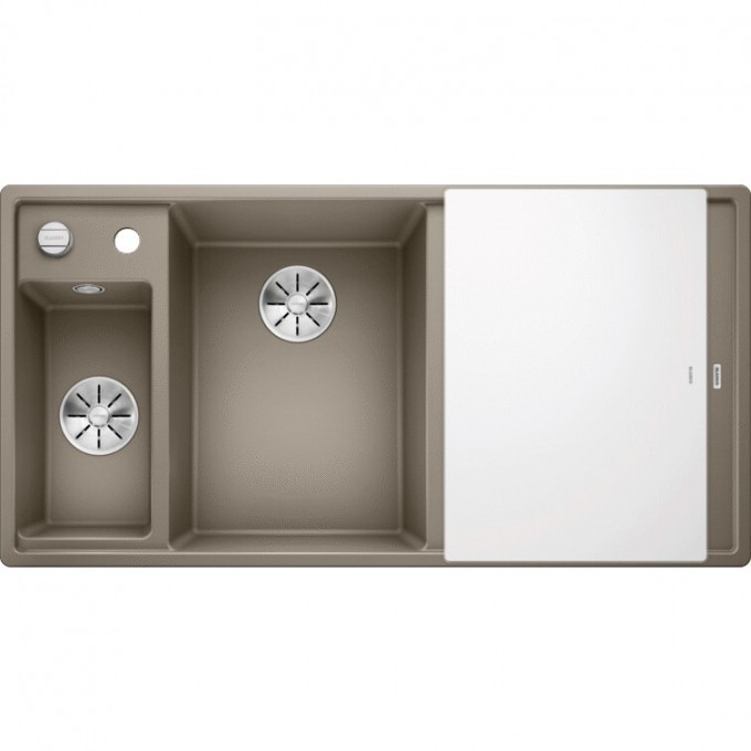 Кухонная мойка BLANCO AXIA III 6 S доска стекло чаша слева, жемчужный  524656