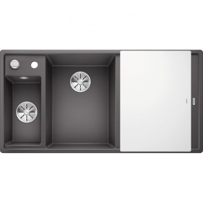 Кухонная мойка BLANCO AXIA III 6 S доска стекло чаша слева, темная скала  524654