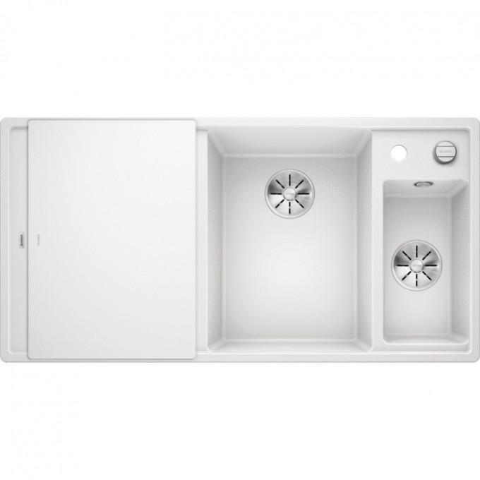 Кухонная мойка BLANCO AXIA III 6 S доска стекло чаша справа, белый  523477