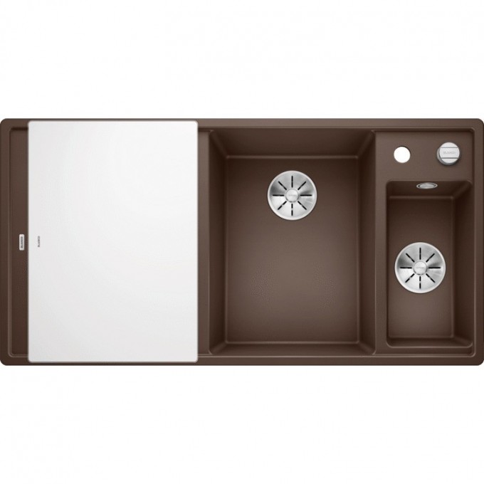 Кухонная мойка BLANCO AXIA III 6 S доска стекло чаша справа, кофе  523482