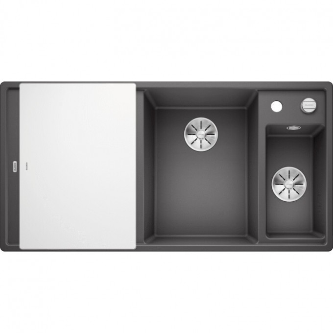 Кухонная мойка BLANCO AXIA III 6 S доска стекло чаша справа, темная скала  523473