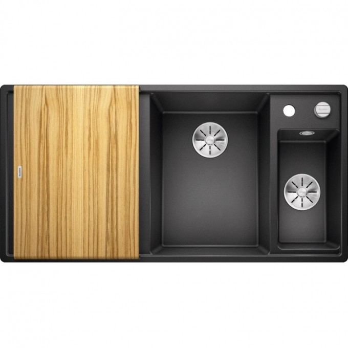 Кухонная мойка BLANCO AXIA III 6 S доска ясень чаша справа, антрацит  523462