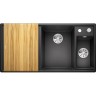 Кухонная мойка BLANCO AXIA III 6 S доска ясень чаша справа, антрацит  523462