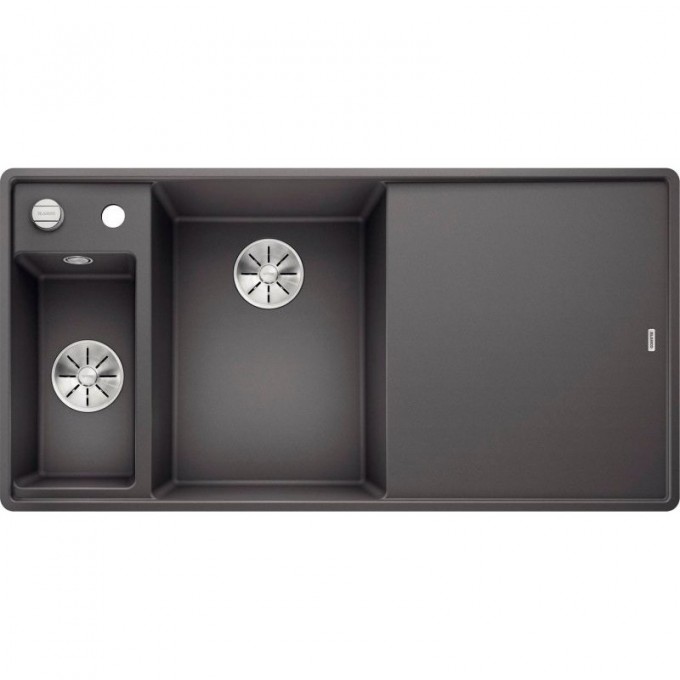 Кухонная мойка BLANCO AXIA III 6 S-F доска ясень чаша слева, темная скала  524664