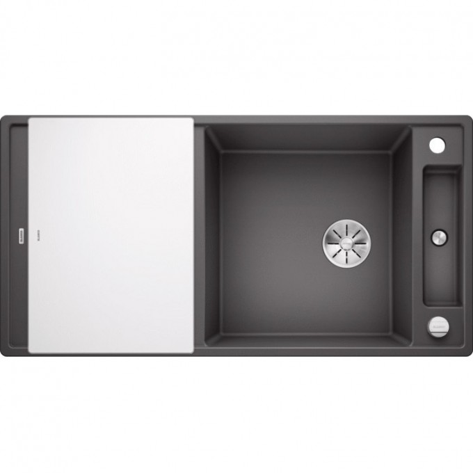 Кухонная мойка BLANCO AXIA III XL 6 S с доской из стекла темная скала  523511