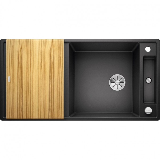 Кухонная мойка BLANCO AXIA III XL 6 S с доской из ясеня антрацит  523500