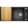 Кухонная мойка BLANCO AXIA III XL 6 S с доской из ясеня антрацит  523500