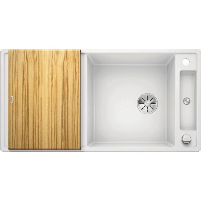 Кухонная мойка BLANCO AXIA III XL 6 S с доской из ясеня белый  523504