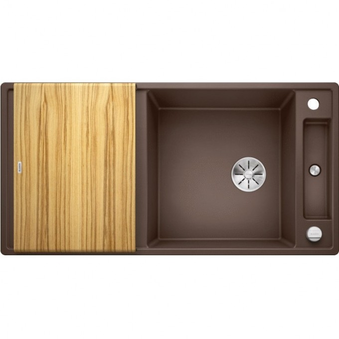 Кухонная мойка BLANCO AXIA III XL 6 S с доской из ясеня кофе  523509