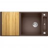 Кухонная мойка BLANCO AXIA III XL 6 S с доской из ясеня кофе  523509